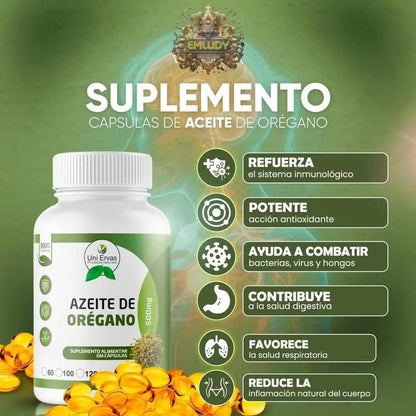 Aceite de Orégano (60 cápsulas) | Tu Antibiótico Natural Poderoso 🌿