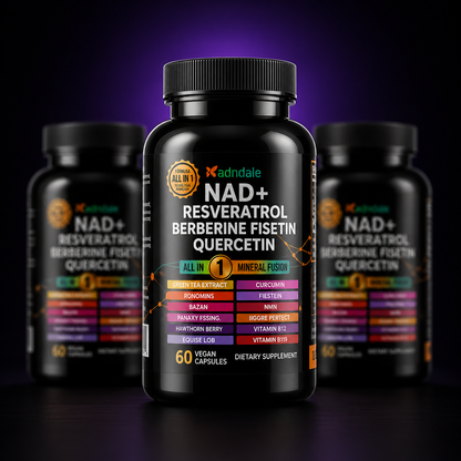 NAD+ & Resveratrol | Energía, Longevidad y Antienvejecimiento - 60 capsulas