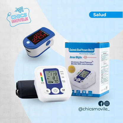 Tensiómetro Digital + Oxímetro de Pulso | ¡Controla tu salud desde casa!