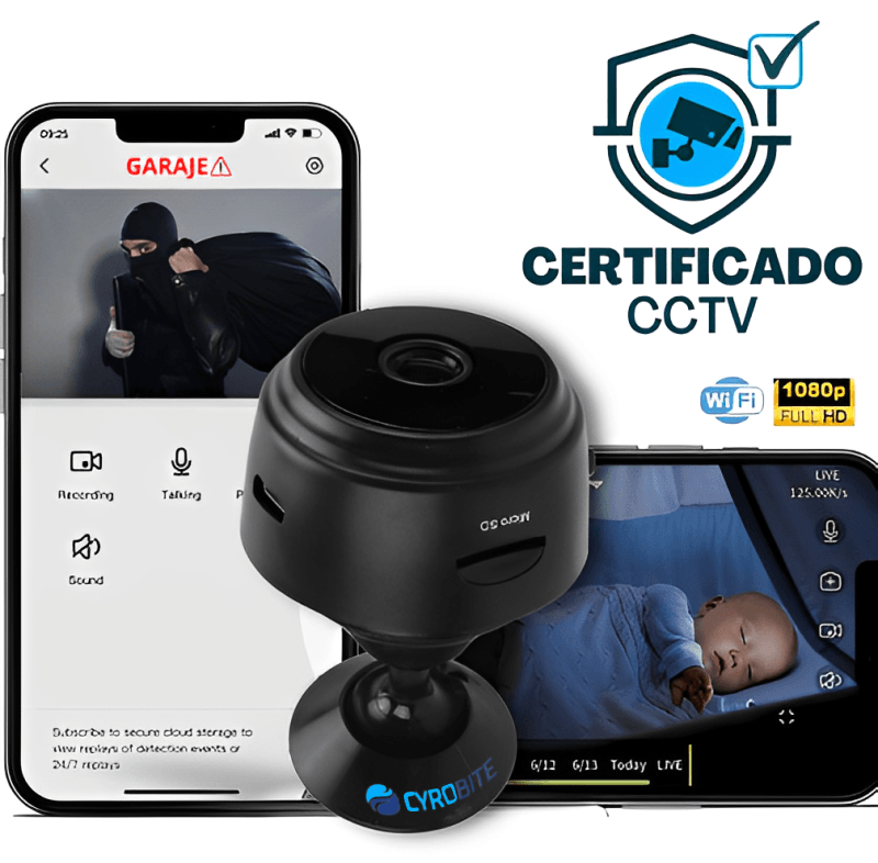 (3X1 SOLO POR HOY) MINI CÁMARA ESPÍA DE VIGILANCIA - WIFI, FULL HD